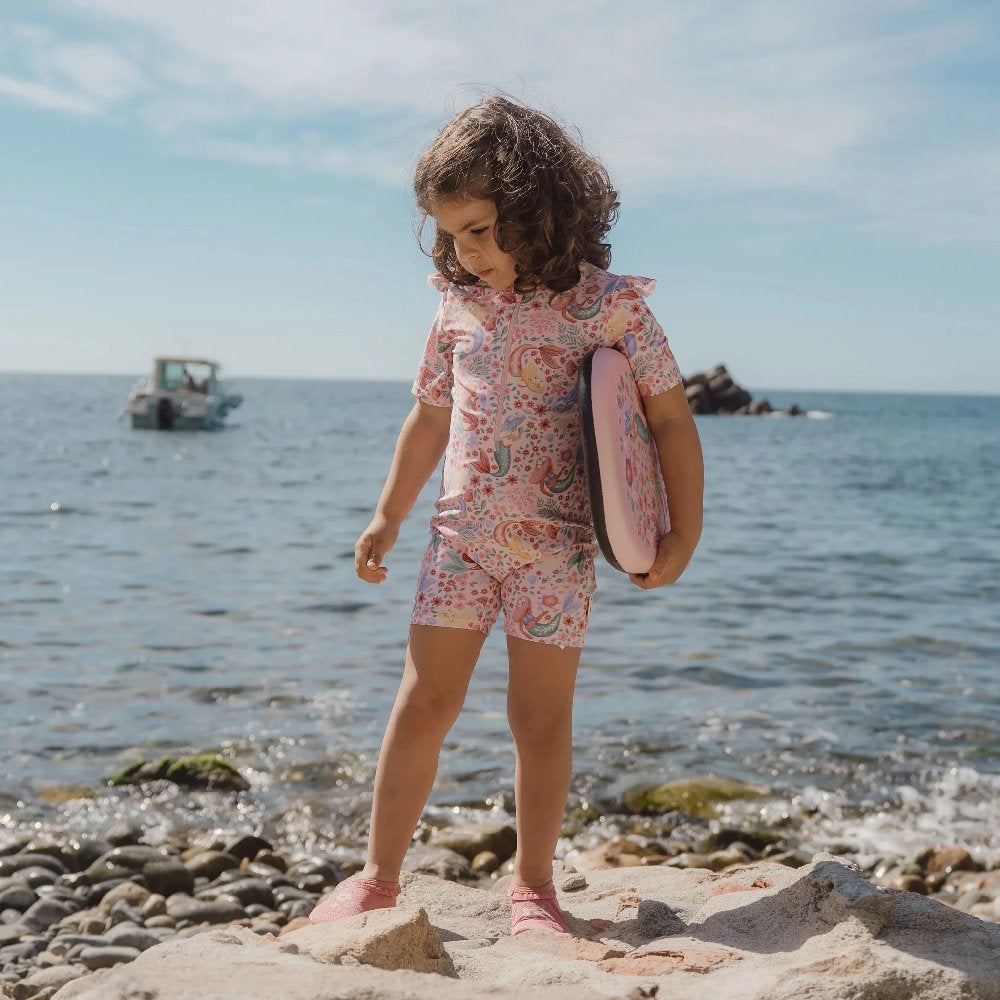 Costume da Bagno Bimba 'Dreamy Mermaid' (Maniche Corte e Zip Lunga)