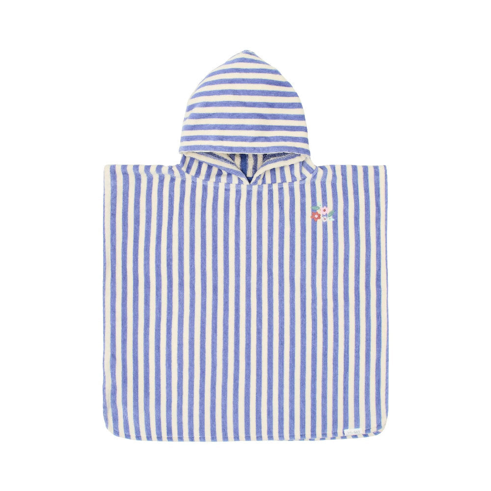 Poncho Mare per Bambini 'Dreamy Stripes' Lilla (Spugna in Cotone Biologico)