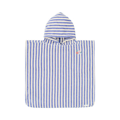 Poncho Mare per Bambini 'Dreamy Stripes' Lilla (Spugna in Cotone Biologico)