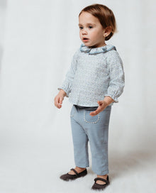 Pantaloni in velluto a coste blu