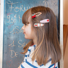 Fermagli per capelli ciliegie a strisce