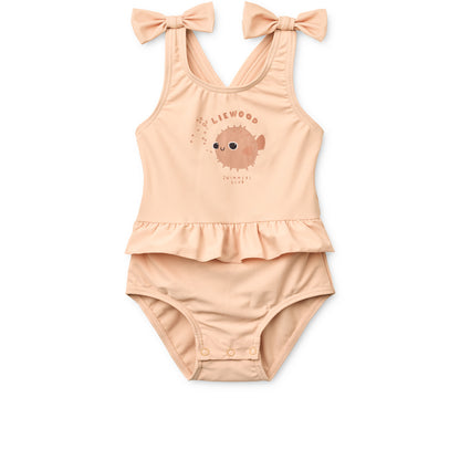 Costume Intero Amara con Volant e Bottoni Cambio Pannolino (UV40+)