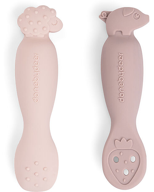 Set 2 cucchiai da apprendimento in silicone - tiny farm