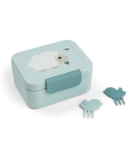 Snack Box Portapranzo per Bambini con Divisorio e Mini-Forchettine