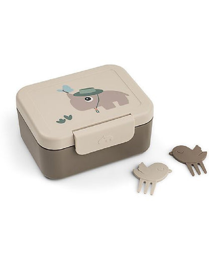 Snack Box Portapranzo per Bambini con Divisorio e Mini-Forchettine