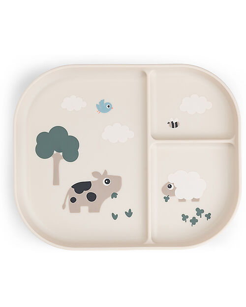 Piatto con Scomparti Tiny Farm - 100% PP Alimentare