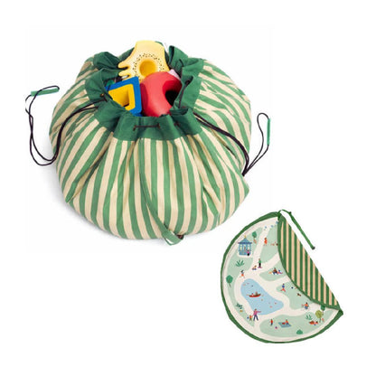 Sacco Portagiochi e Tappeto Gioco da Esterno 2 in 1