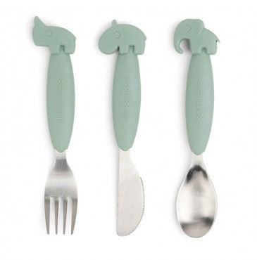 Set 3 posate anti-scivolo - acciaio inossidabile