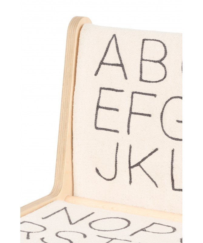Sgabello in legno ABC - Arredda la cameretta con stile!