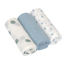 Mussola in viscosa di bamboo e cotone organico L - 80x80cm - Pack 3pezzi