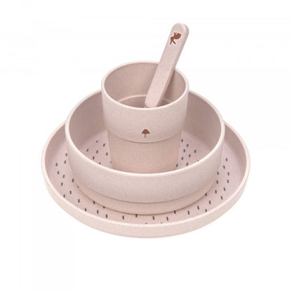 Set piatti 4 pezzi - Ciotola, piatto,bicchiere e cucchiaio
