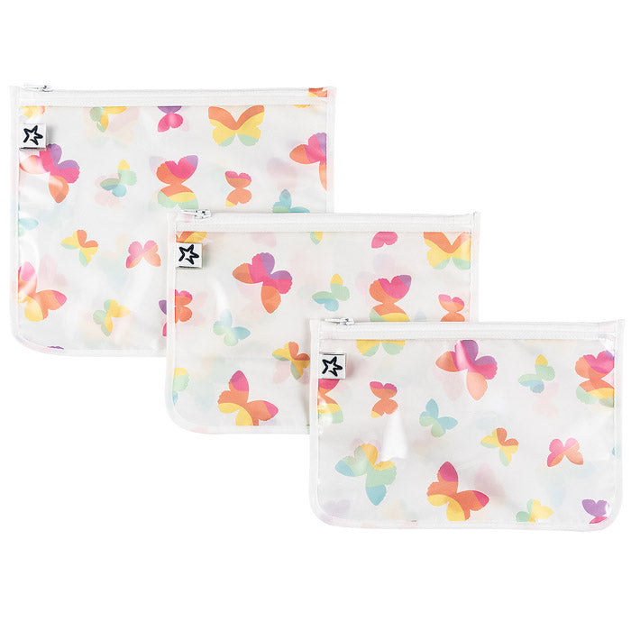 Set 3 Bustine da Viaggio Impermeabili con Zip - Trasparenti e in materiale riciclato OEKO-TEX