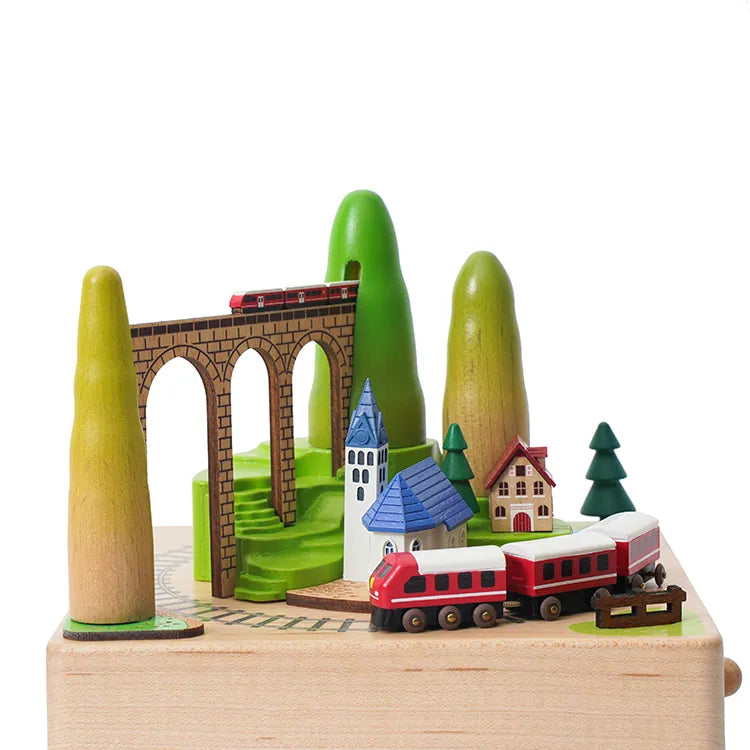 Carillon in legno Treno di montagna