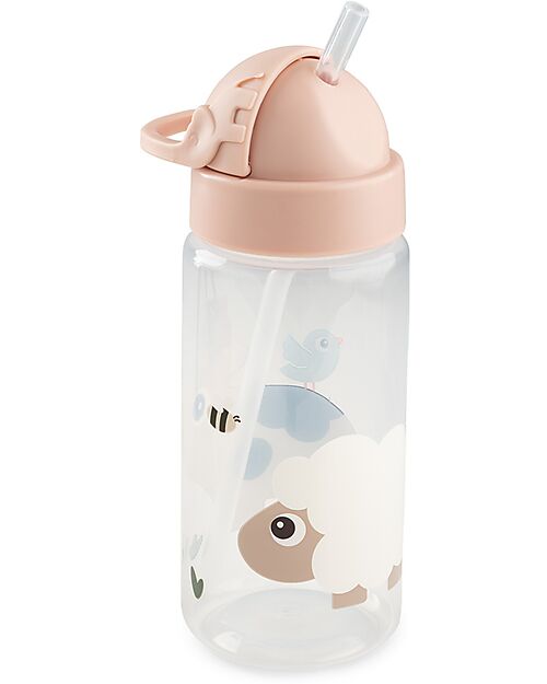 Borraccia Tiny Farm con cannuccia 350ml - Lavabile in lavastoviglie
