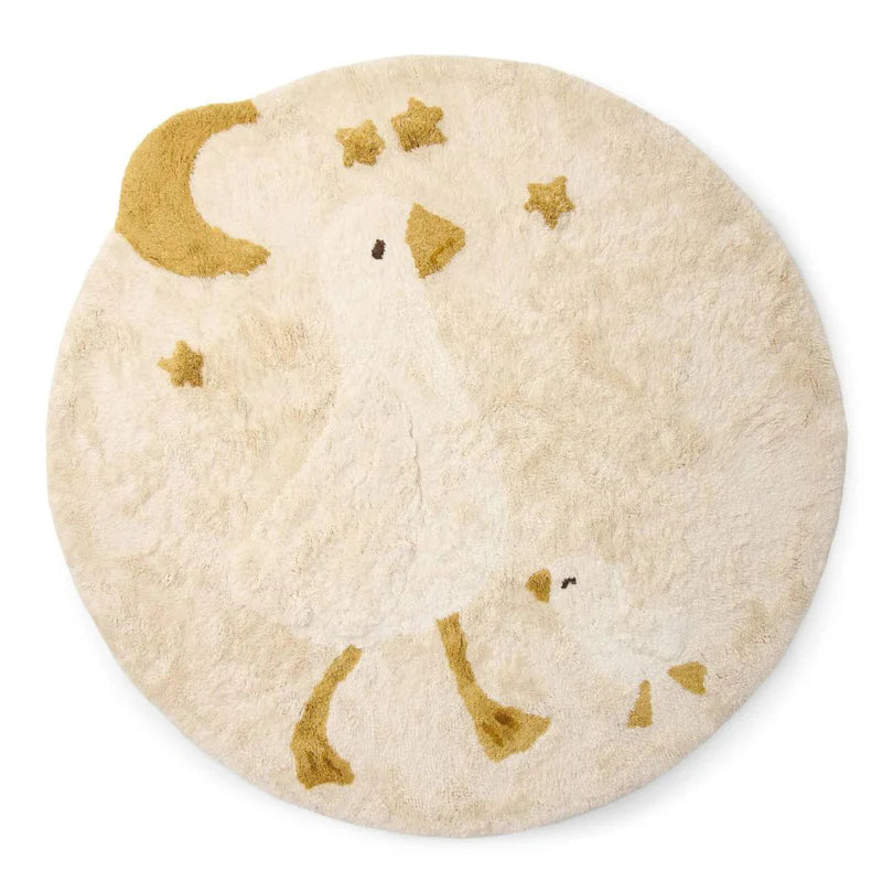 Tappeto tondo Little Goose - 110x110cm - 100% Cotone BIO