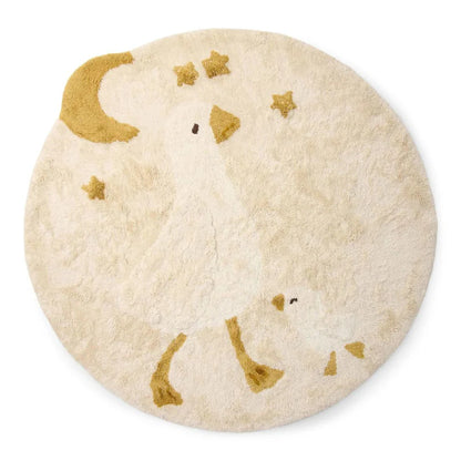 Tappeto tondo Little Goose - 110x110cm - 100% Cotone BIO
