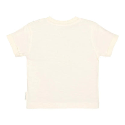 T-Shirt Bambino in Cotone Biologico con Grafica 'Smile' - Crema