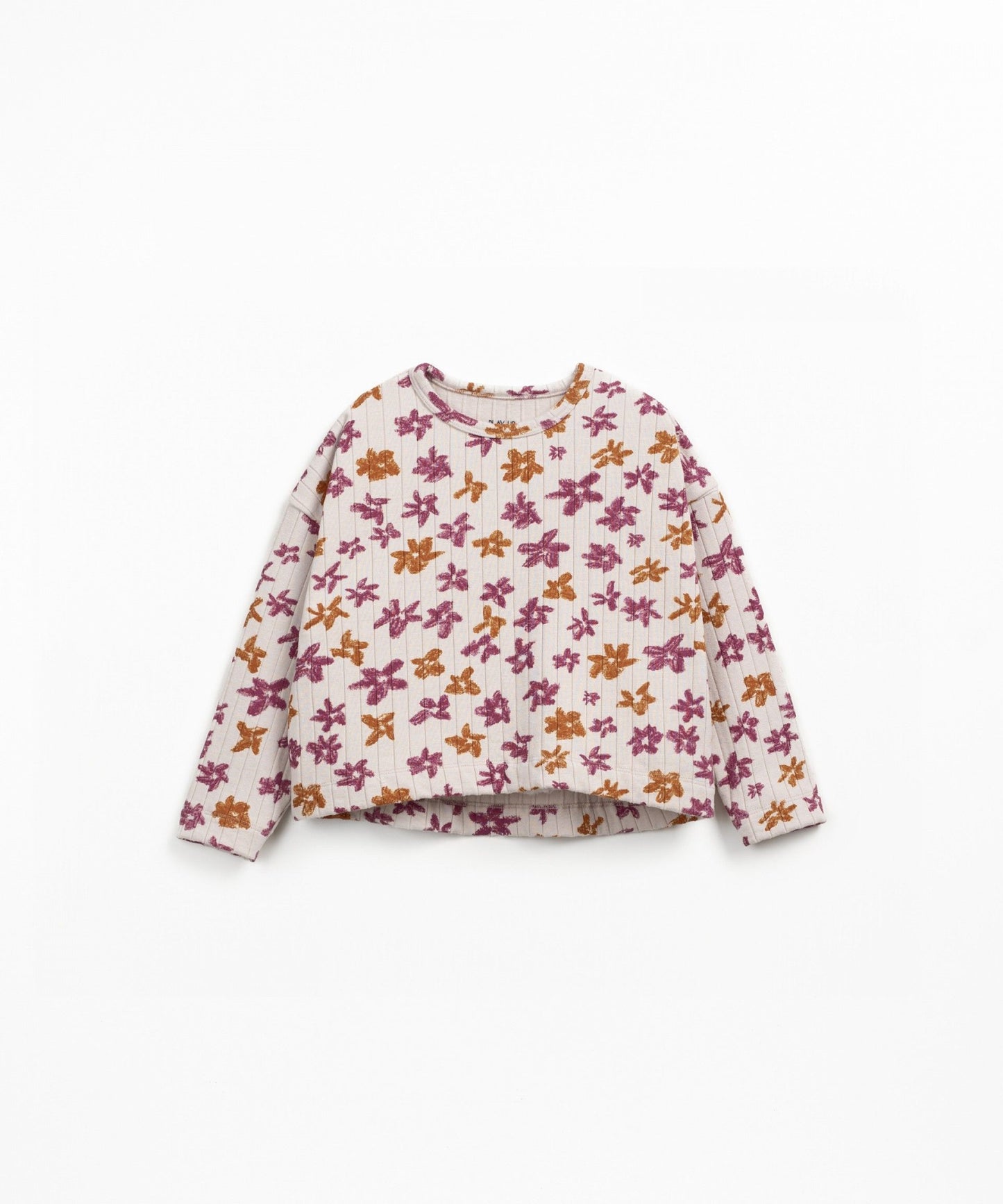 Maglia con scollo a V e maniche lunghe stampata