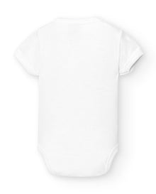 Body Neonato Incrociato a Maniche Corte in 100% Fibre di Bamboo