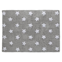 Tappeto in cotone Stars bianco e grigio - 120x160cm