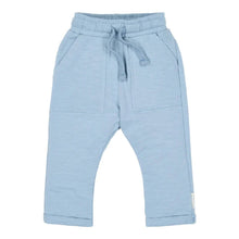 Pantaloni Sportivi Bambino in Felpa Leggera di Cotone Biologico - Steel Blue
