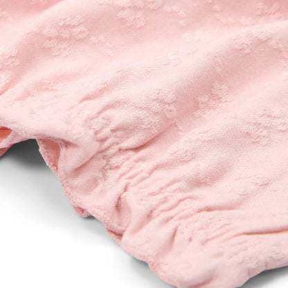 Maglietta Bambina 'Fairy Pink' con Volant e Motivo Floreale a Rilievo