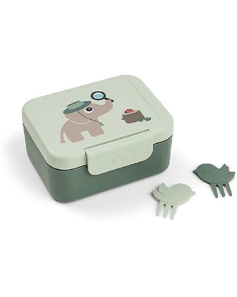 Snack Box Portapranzo per Bambini con Divisorio e Mini-Forchettine
