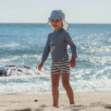 Cappellino Parasole da Bagno 'Ocean Splash' (Protezione UPF40+ e Coprinuca)