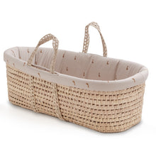 Cesta di vimini per neonati - Rivestimento 100% Cotone organico