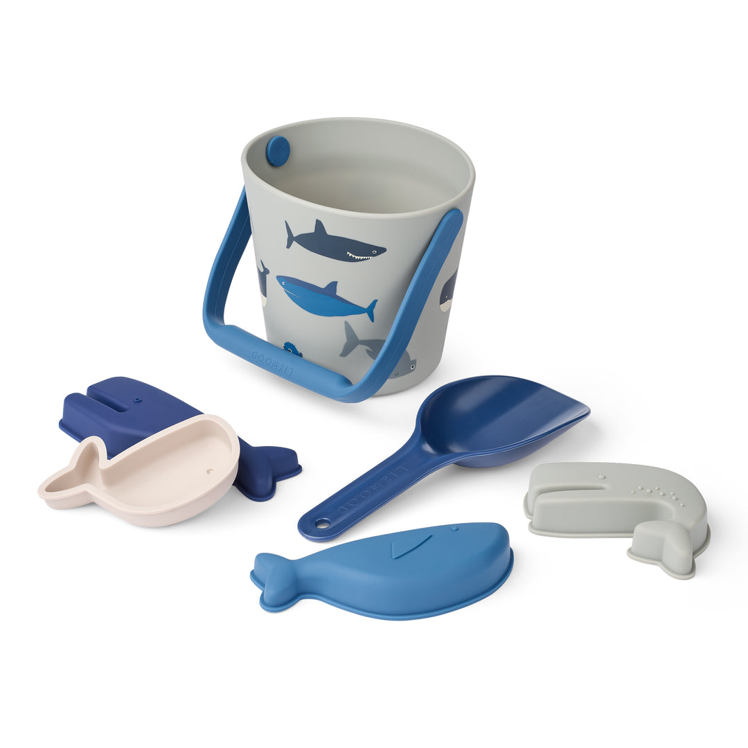Set giochi per la spiaggia Gilma - Secchiello in Silicone e Formine