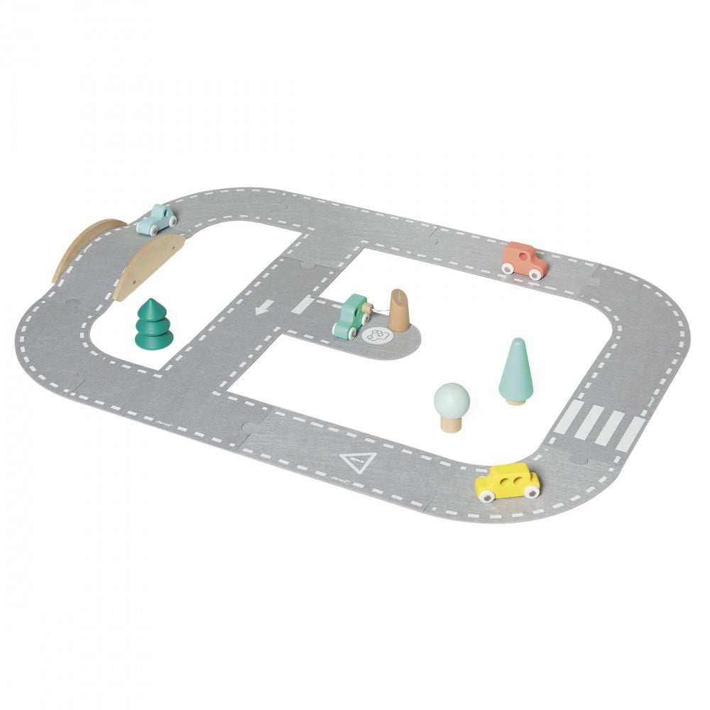 Circuito da corsa in feltro bolid - 21 pezzi