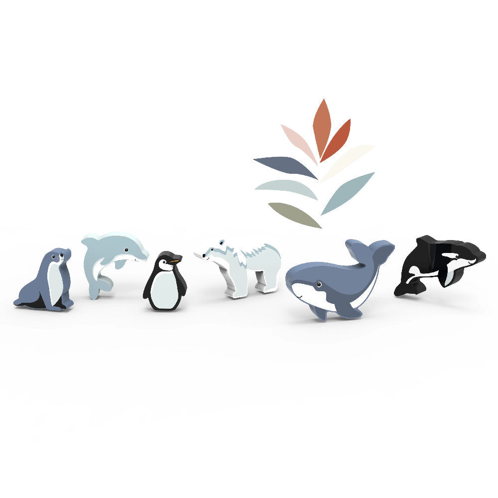 Set animali del mondo in Legno con custodia