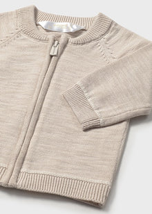 Felpa in tricot con zip - 100% Cotone