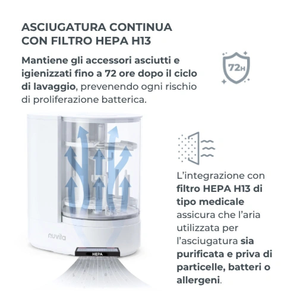 Lavabiberon Automatico 3 in 1 Linda (Lava, Sterilizza e Asciuga)