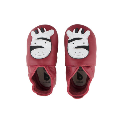 Scarpina Soft Sole Zebra rossa