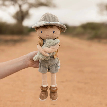 Peluche Bambola di Stoffa 'Jim Safari Ranger' Little Dutch con Coccodrillo (35 cm)