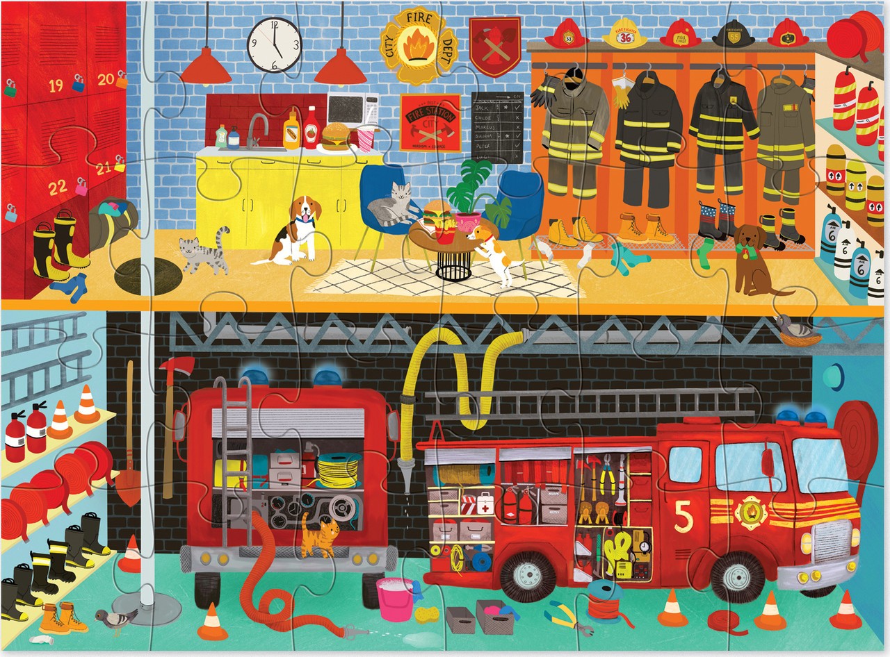 Puzzle 24 pezzi - con scatola a forma di edificio