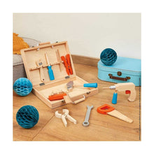 Cassetta degli Attrezzi in Legno per Bambini (9 Accessori) - Brico Kids