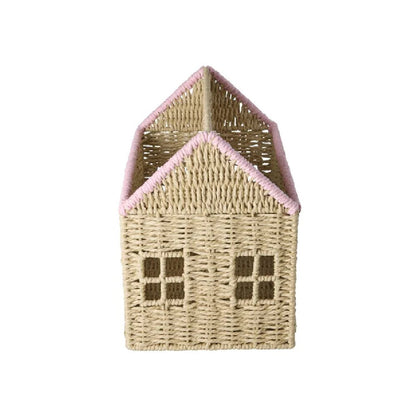 Casetta in rafia- Contenitore per libri - 21x30x35cm