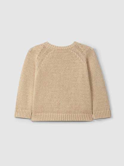 Maglione Jacquard in 100% Cotone Riciclato - Effetto Handmade
