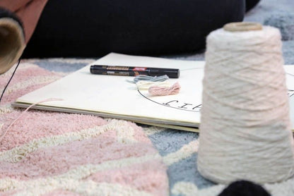 Tappeto rotondo ABC Nude Vintage Natural - 150cm - Lavabile in lavatrice