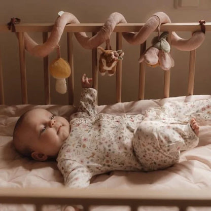 Spirale attività morbida in tessuto - Agganciala al lettino, ovetto o passeggino!