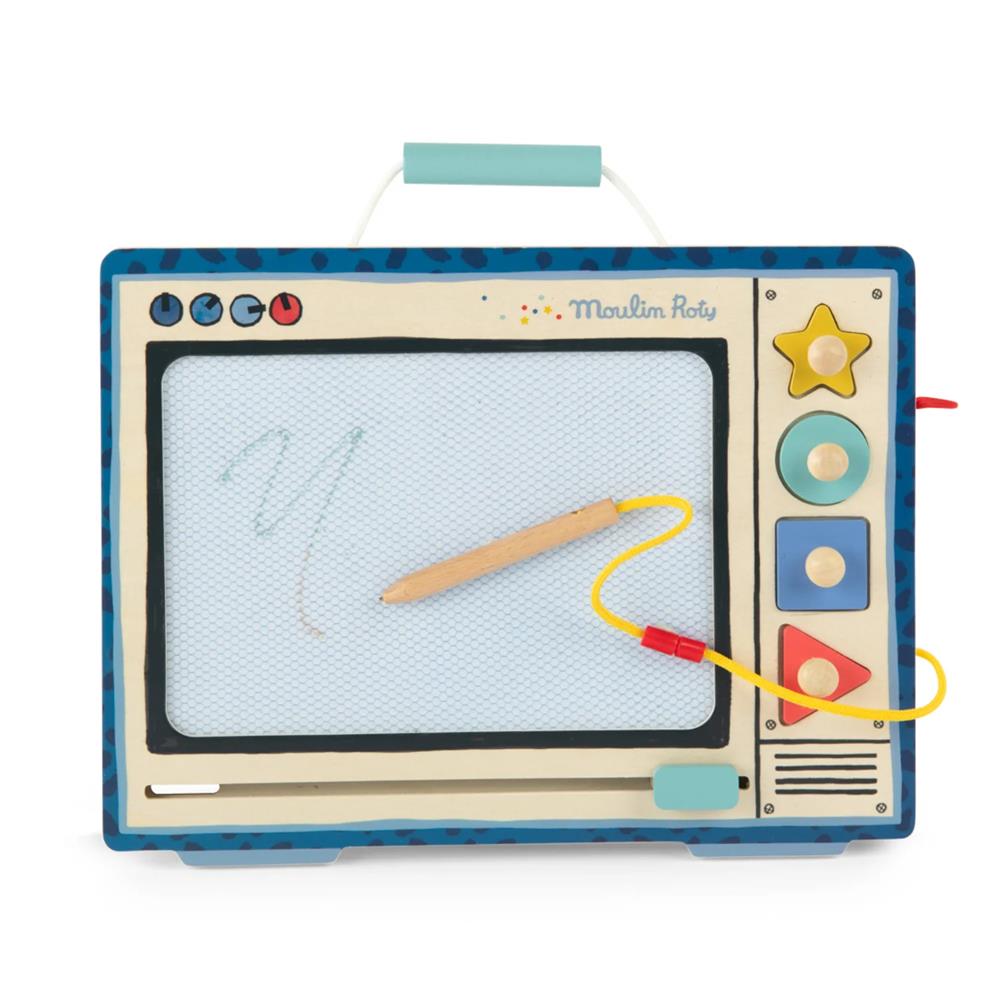 Lavagna magnetica in legno - Puce e Pilou