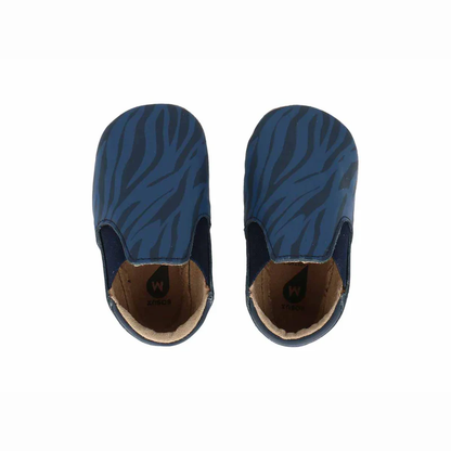 Scarpine Soft Sole Zebra Navy