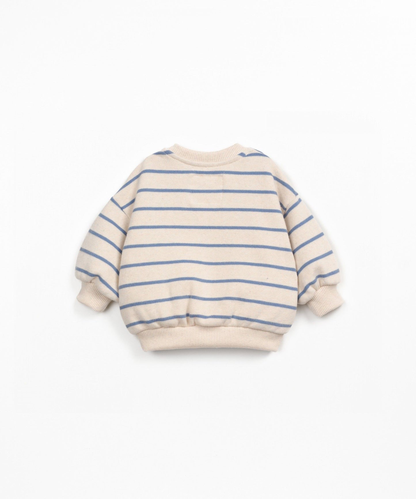 Felpa in cotone a righe - 89% Cotone rigenerato