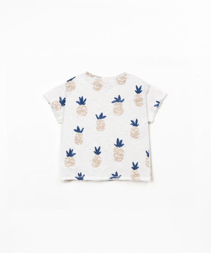T-SHIRT DI MAGLIA FIAMMA CON STAMPA