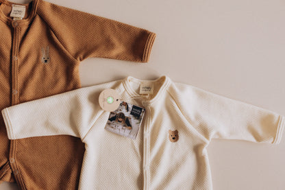 Tutina Pigiama in Cotone Biologico con Ricamo Teddy (Collezione NOOS)