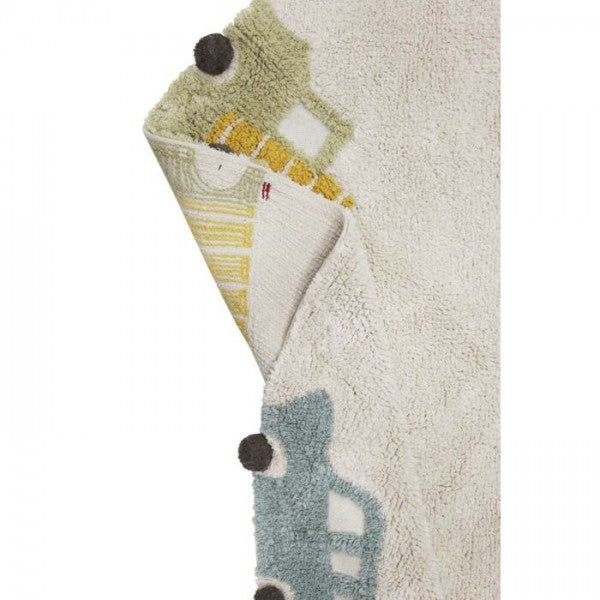 Tappeto tondo lavabile in lavatrice Eco City- 140cm