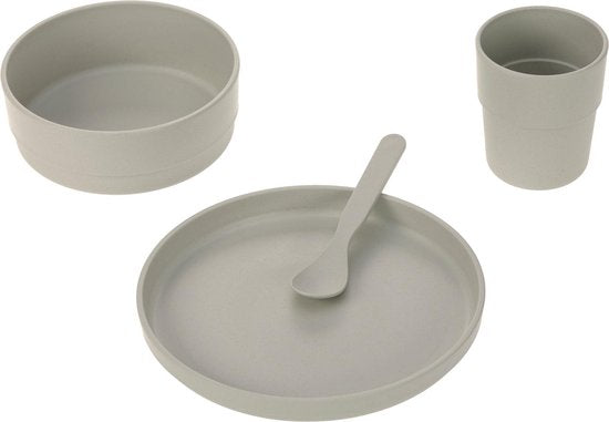 Set piatti 4 pezzi - Ciotola, piatto,bicchiere e cucchiaio