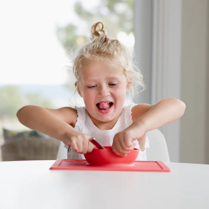 Ciotola con tovaglietta integrata in silicone - Happy Bowl
